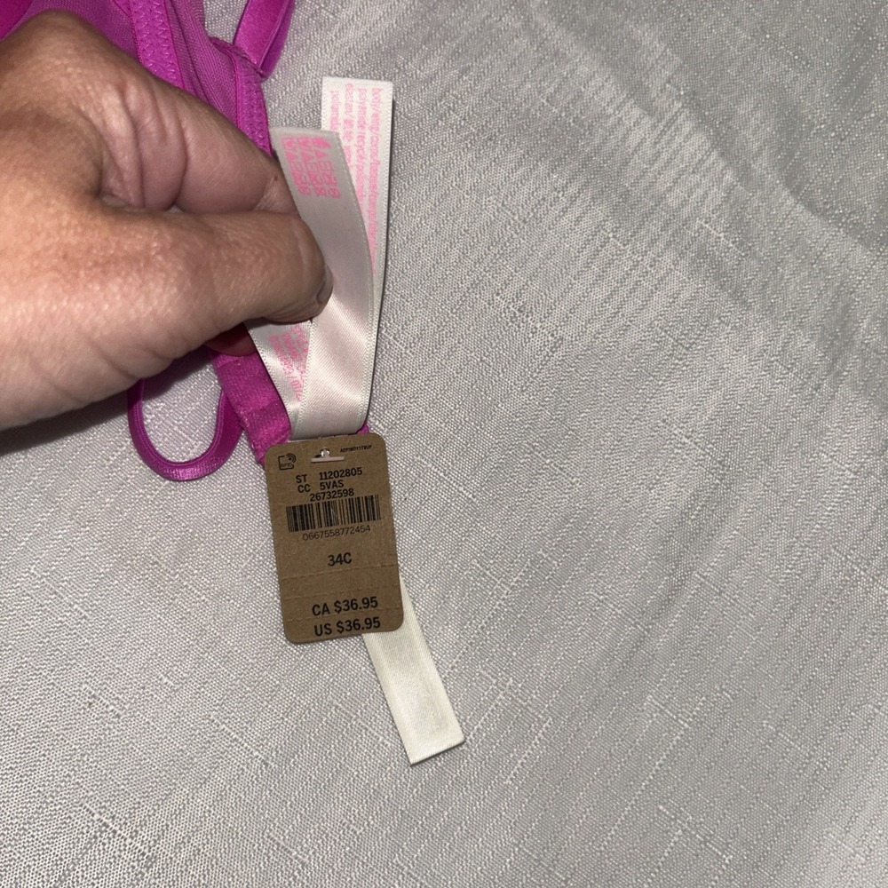 PINK Victoria's Secret Wear Everywhere Super Push Up Bra, 34C, Pink - Picture 6 of 6